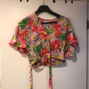 Hawaiian tie crop top